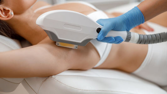 Intense Pulsed Light Treatment - ipl treatment being done on woman's underarm area